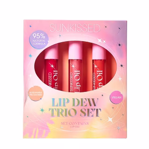 Sunkissed Lip Dew Tri Set Gift Set 3 x 4.3ml Lip Oil